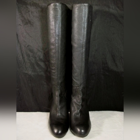 Enzo Angiolini Gibbons Womens Boots Size 6.5 Blk Solid Knee High Chlsea Leather - Picture 5 of 9